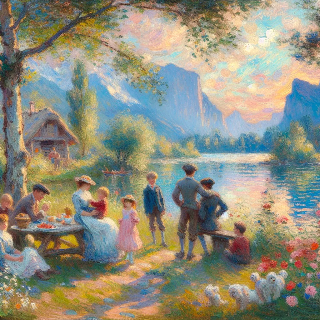 Family, Transformation, Memories, Childhood, Love in the style of Monet