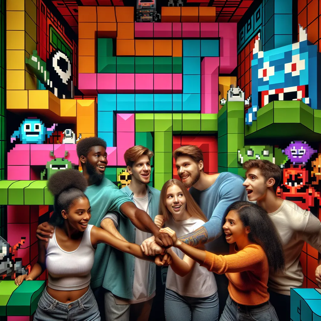 A group of friends find themselves trapped in a pixelated nightmare world after playing Rainbow Friends Chapter 2. Transformed into game characters, they must outsmart the animatronic monsters to find their way back home. Strength, courage, and friendship guide them as they navigate the colorful but perilous maze, learning to rely on each other in order to survive and escape.