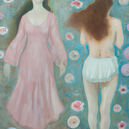 Body, Transformation, Memories, Gender, Identity in the style of Monet