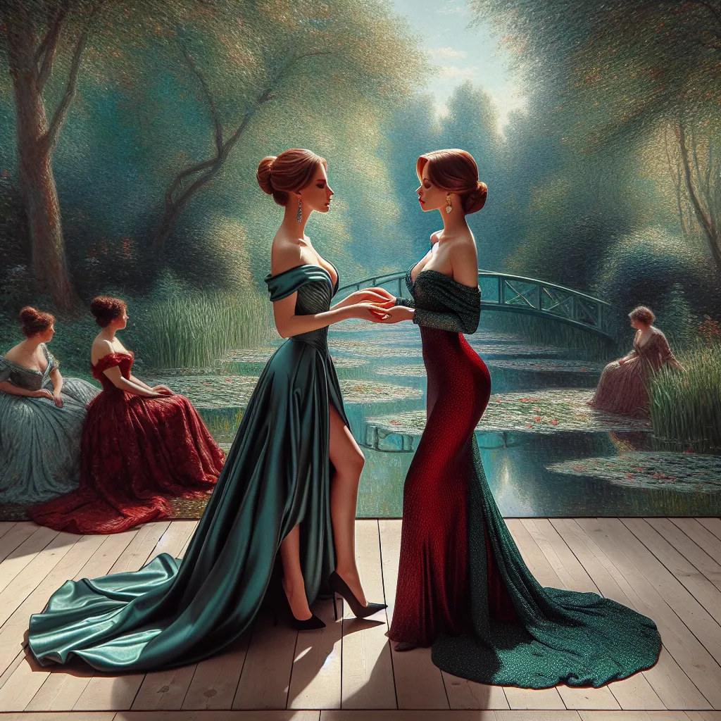 Cousin, Swap, Memories, Heels, Dress in the style of Monet