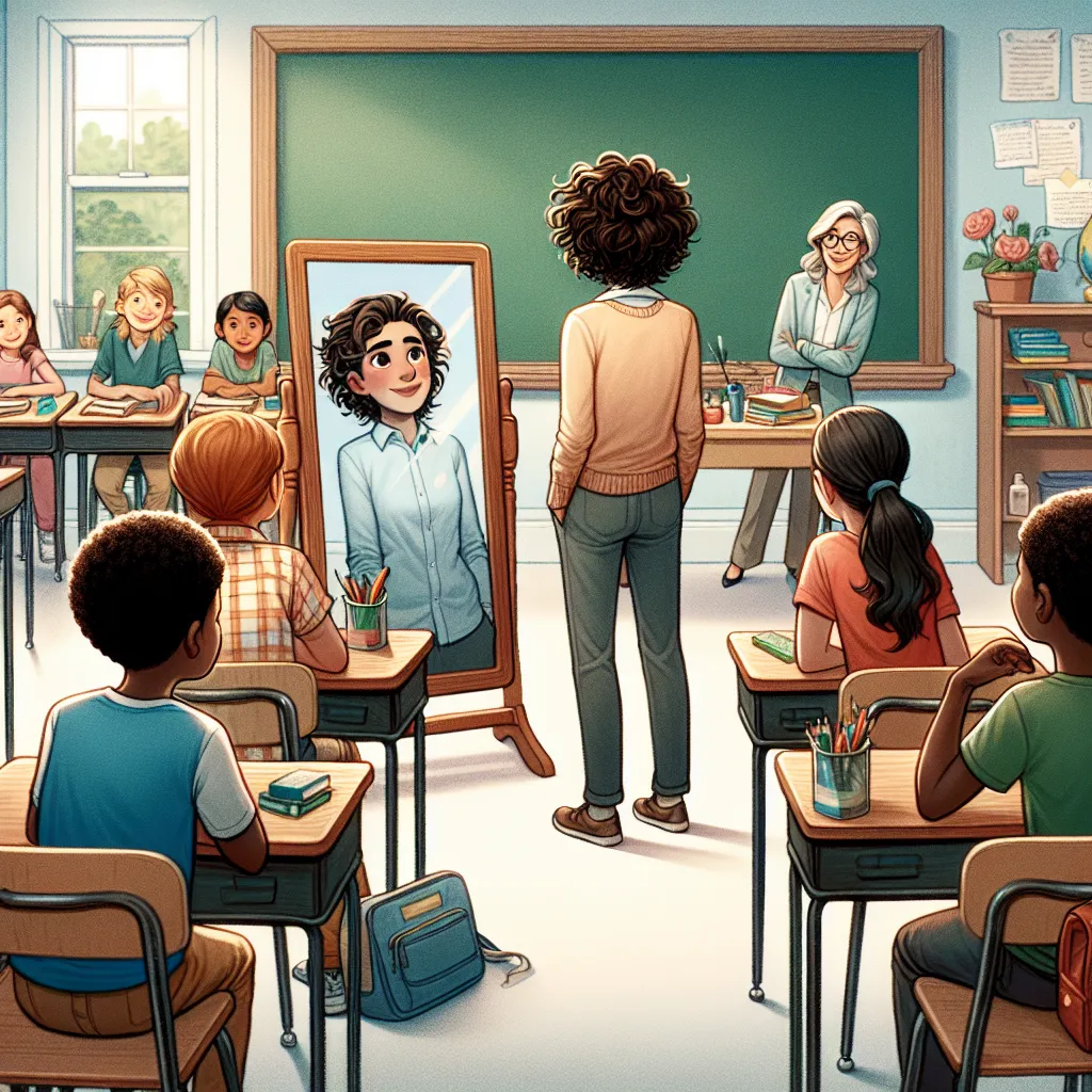 A poignant and transformative story of a young boy named Jamie Peterson who wakes up in the body of his teacher, Mrs. Lewis. Capturing the emotional journey of self-discovery, resilience, and acceptance as Jamie navigates a world that is suddenly unfamiliar.