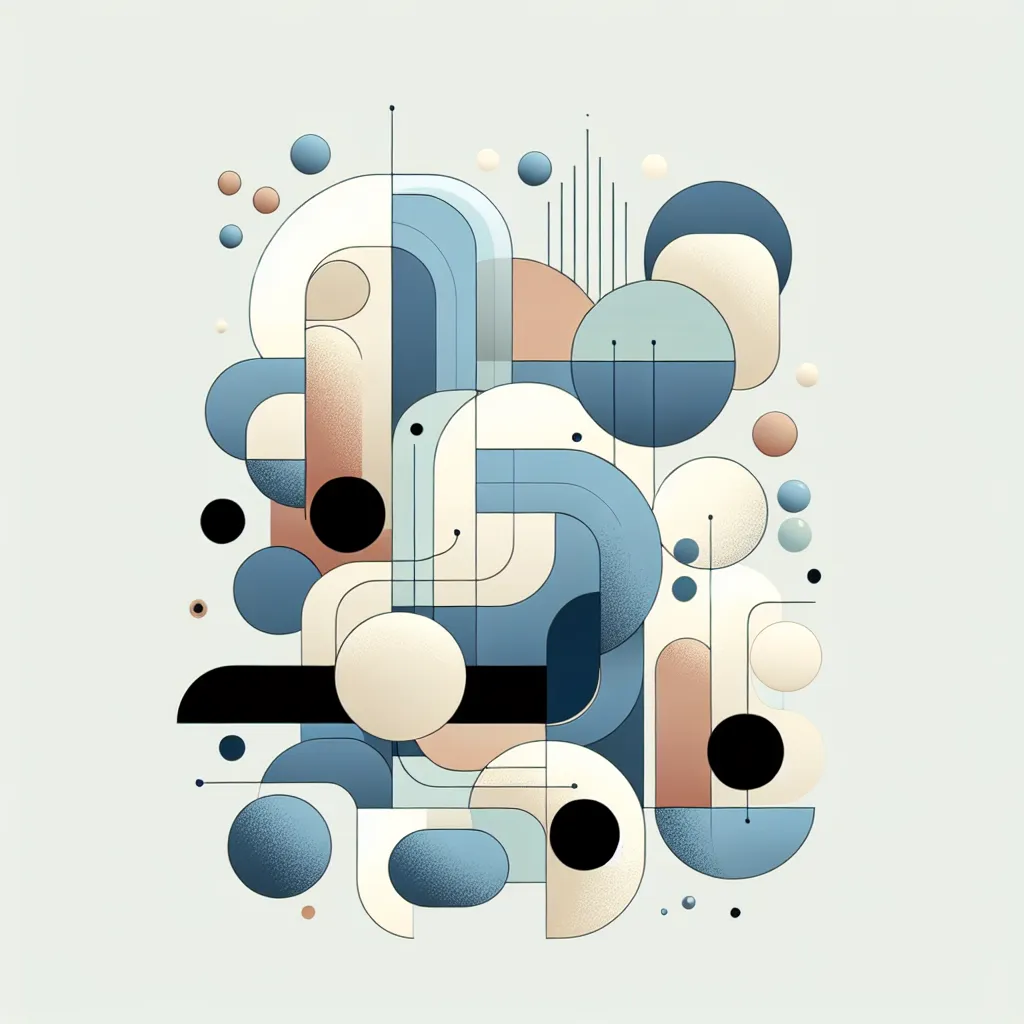 A simple and elegant image featuring abstract shapes and colors to represent the concept of disappointment and unmet expectations.