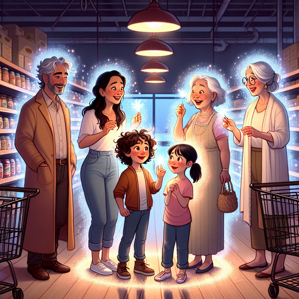 A four-year-old boy named Oliver, his mother Sophia, and grandmother Margaret navigate a magical wish in a grocery store, leading to a body swap with a Korean woman named Ji-Won and her daughter Jennifer, resulting in a heartwarming resolution in the end.