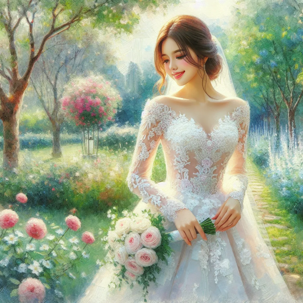 Story, Transformation, Quiz, Russian, Bride in the style of Monet