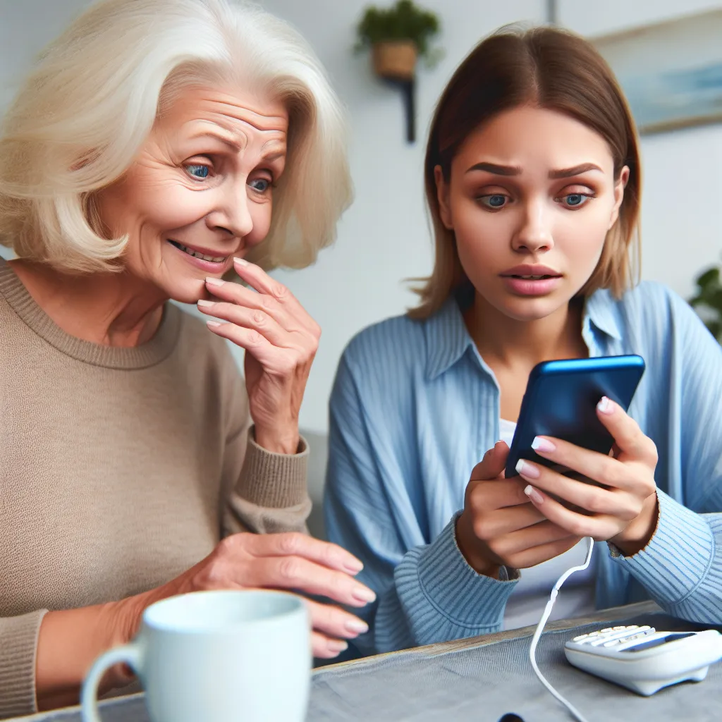 A woman named Clara Roberts, aged 57, encounters a mysterious transformation after intercepting her young nephew Timmy's inappropriate phone usage.