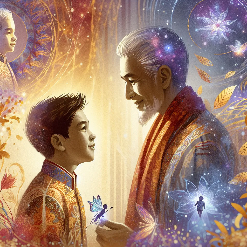 A young boy named Joey undergoes a magical transformation, turning into an older woman. As she navigates her new appearance and insecurities, she confides in her husband about her feelings. They reaffirm their love and shared experiences, finding strength in their bond. As they embrace the journey of growing old together, they realize that love transcends appearances. With a renewed sense of security and appreciation, they continue their story, united and ready to face the future.