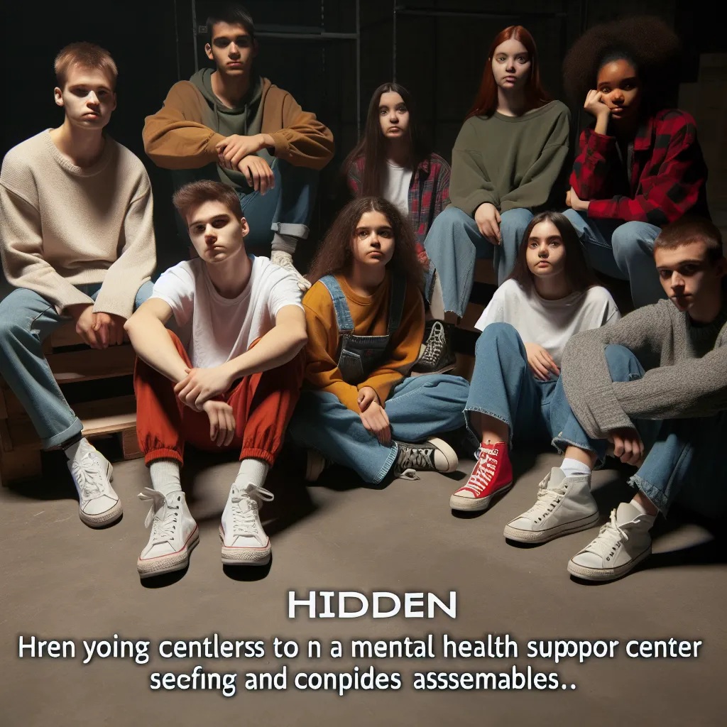 A group of teenagers huddled in a dimly lit, abandoned room called Hidden. They defy the strict rules of the mental rehab center they are confined to, finding solace and freedom in their secret meetings.