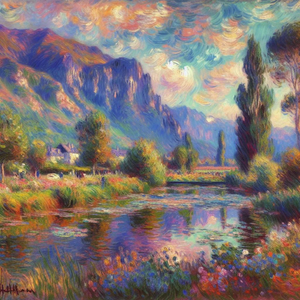 I apologize for any inconvenience. If you have any other text or topic you would like me to generate related words for, please let me know. in the style of Monet