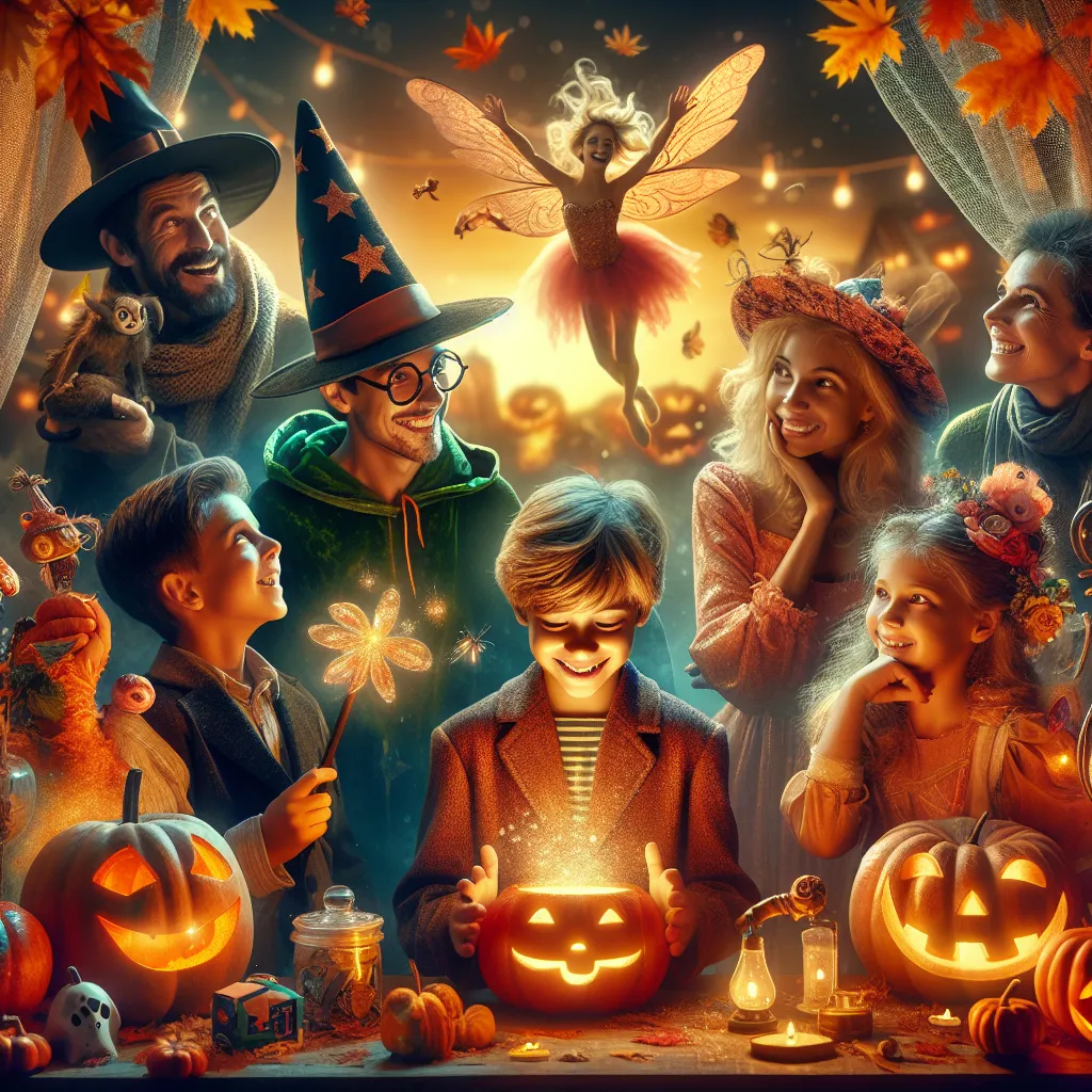 A young boy and his family experience a mysterious Halloween transformation, leading to a heartwarming tale of love and acceptance as they adapt to their new identities.