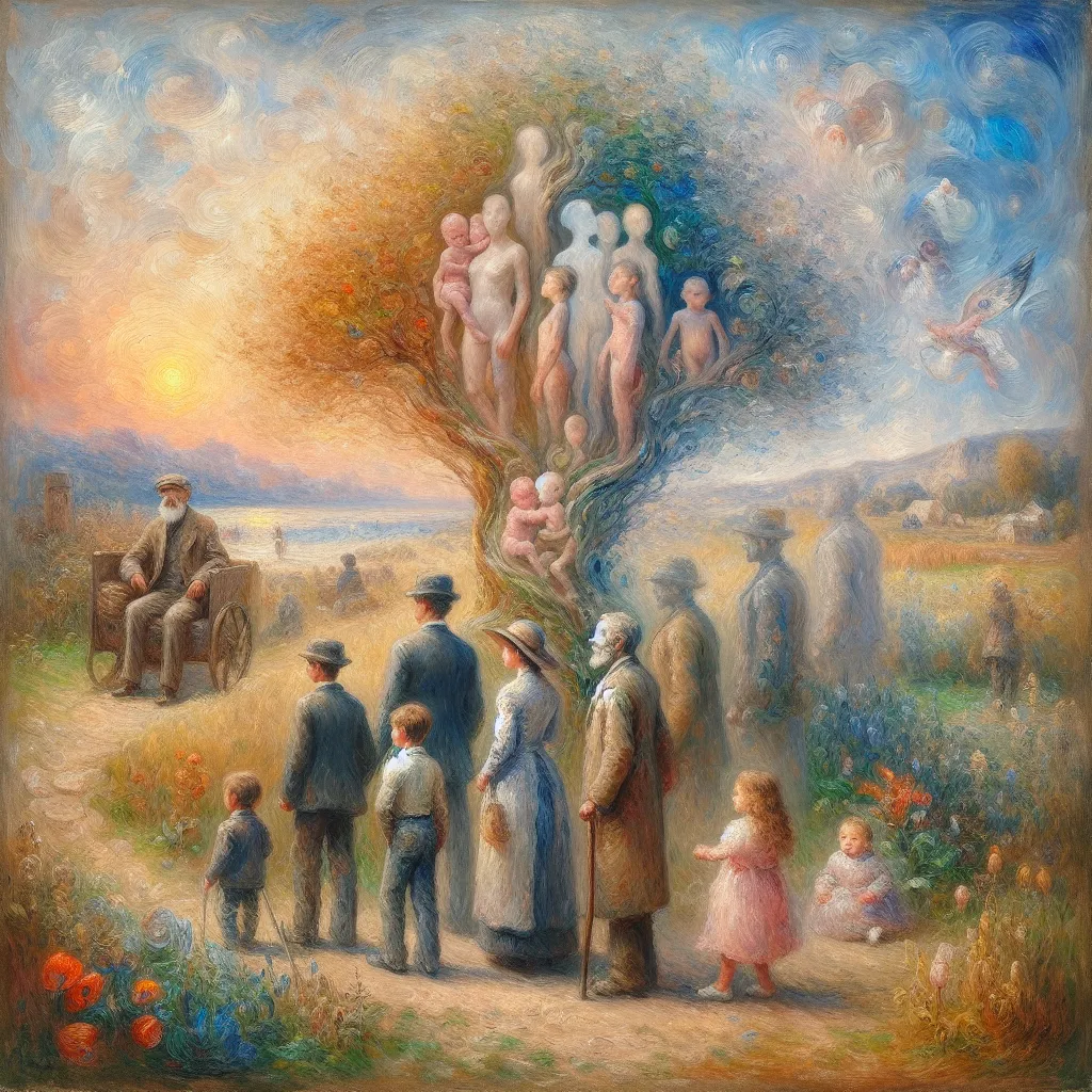 1. Family
2. Transformation
3. Childhood
4. Memories
5. Identity in the style of Monet