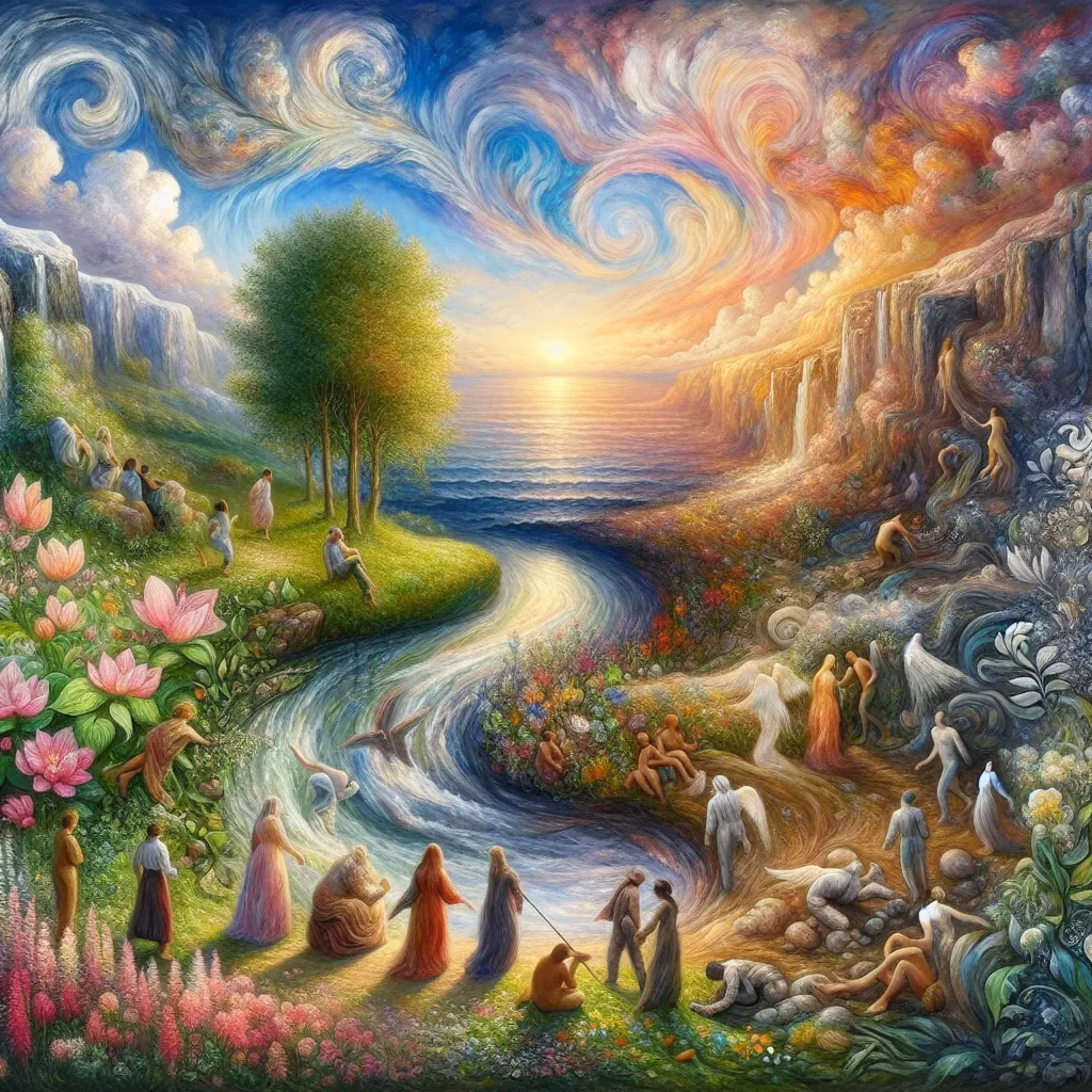 Transformation, Identity, Growth, Acceptance, Transition in the style of Monet