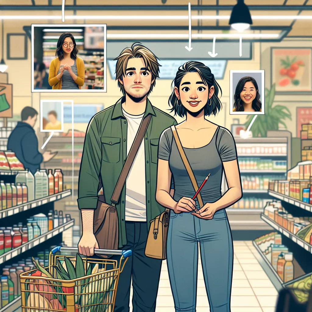 A young boy named Oliver Scott, magically transformed into Eun-Ji Kim's body, navigates a grocery store, grappling with his new appearance and unfamiliar surroundings. Grace Kim, unaware of the switch, interacts with him, embodying a permanent adjustment to his new reality. The story culminates in Oliver, now Eun-Ji, accepting his fate and finding solace in small comforts.
