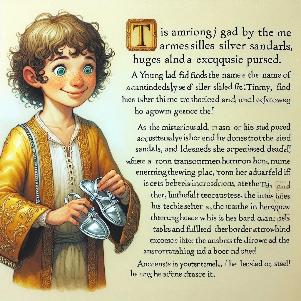 A young boy named Timmy Elwood finds a pair of mysterious silver sandals and a purse. After accidentally trying on the sandals, his body slowly transforms into that of a mature woman named Esther King. As Esther, she embraces her new identity, goes to a club, meets a younger man named Daniel, and embarks on a romantic journey with him. Through dates and conversations, Esther discovers her new life and learns to embrace it fully.