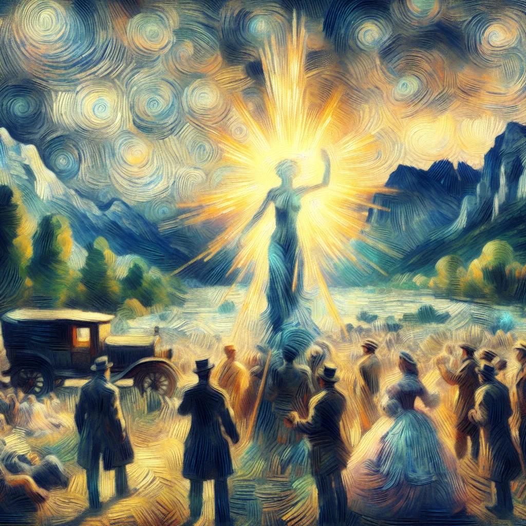 Transformation, Character, Details, Descriptions, Imaginative. in the style of Monet