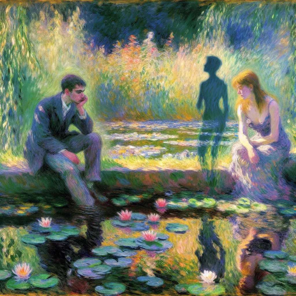 Words related to the story:

1. Envy
2. Wishes
3. Swap
4. Body
5. Life in the style of Monet