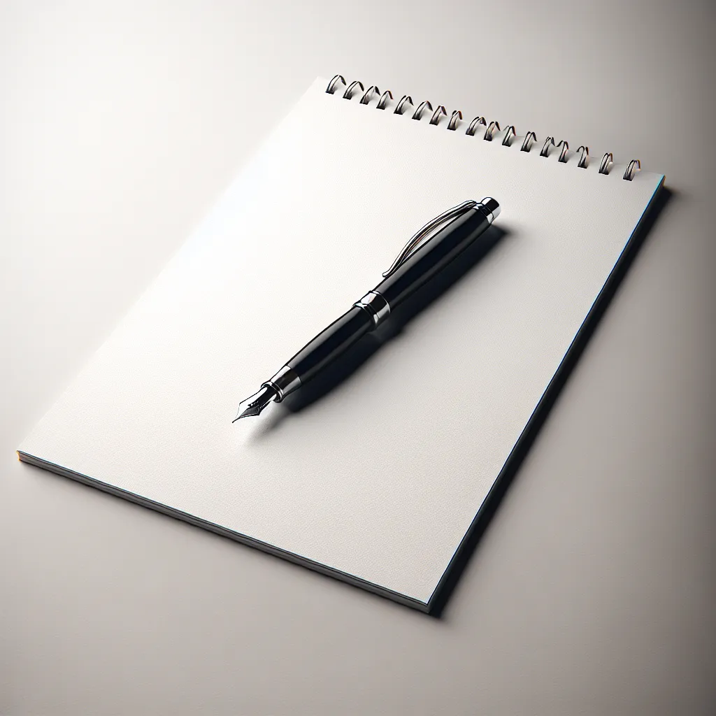 A lone pen resting on a blank piece of paper, symbolizing writer's block and the inability to continue a story.