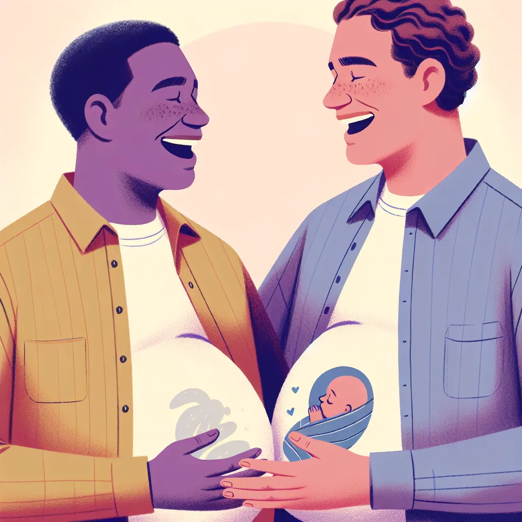 A heartwarming romance story of two pregnant characters, beautifully embracing their changing bodies and curves with love and laughter.