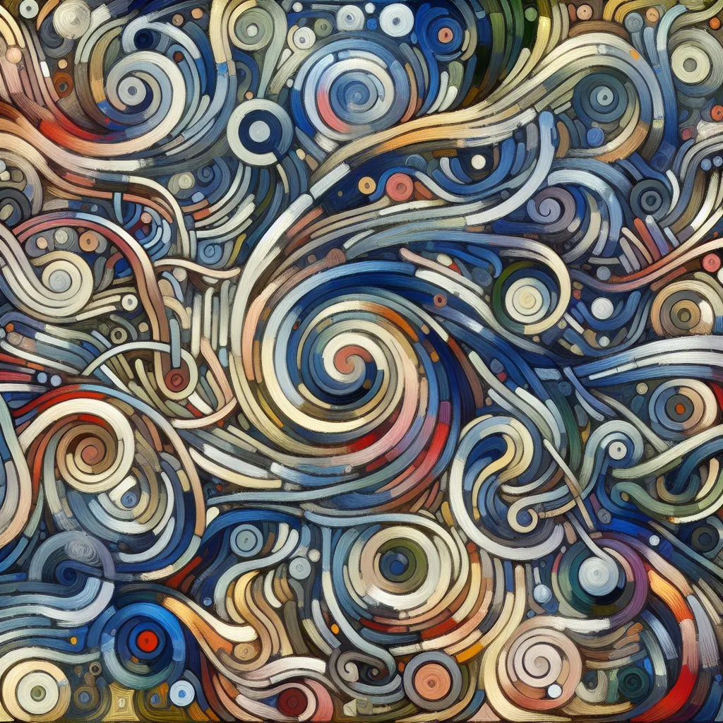 Peculiar, bewildering, turn of events, tangled, confusion in the style of Monet