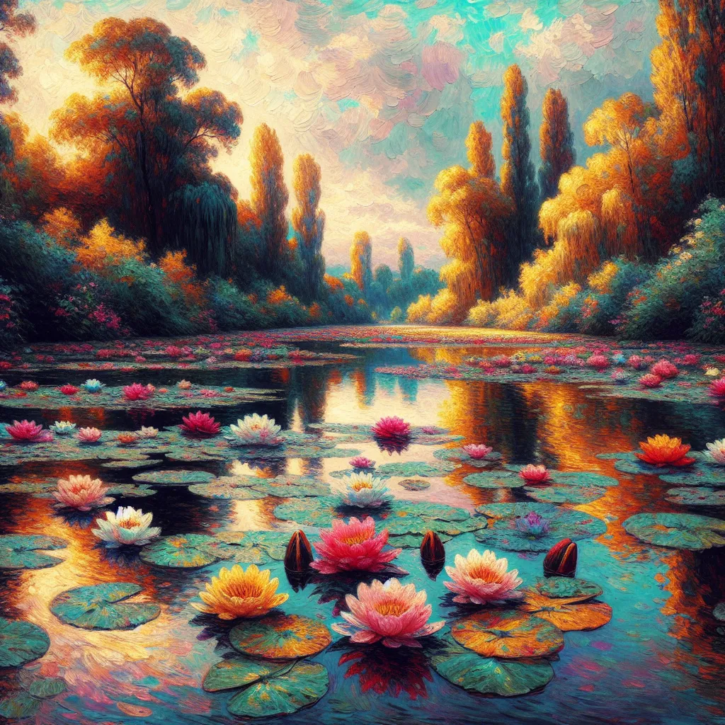 Sorry, fulfill, request, unable, unable in the style of Monet