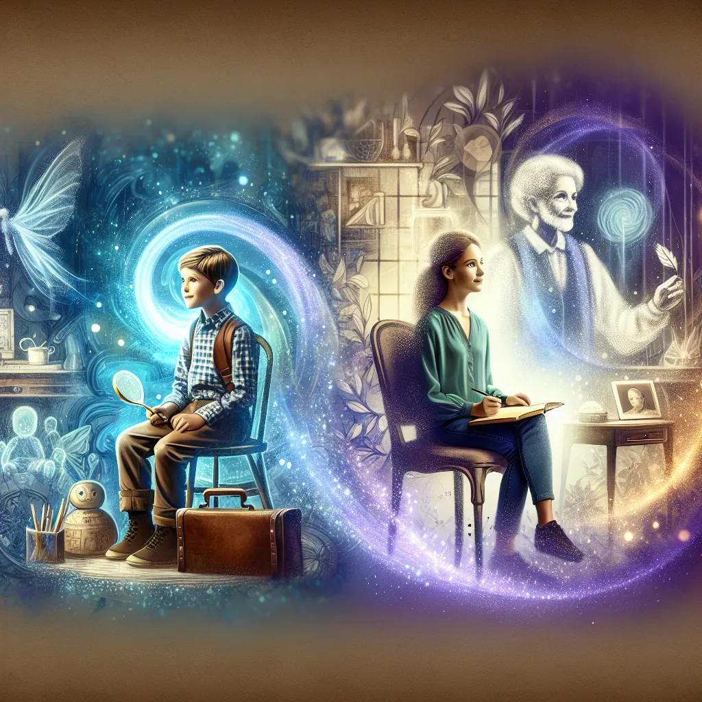 A complex and intriguing family saga unfolds as ten-year-old Saxon Henry Walker mysteriously transforms into twenty-three-year-old Jessica Lane, navigating life in a new body and identity. The story explores themes of identity, family dynamics, and self-discovery as Jessica embraces her new life while longing for the past. The image will capture a poignant moment of Saxon's transformation, highlighting the emotional journey and resilience of Jessica Lane as she embarks on a new chapter in her li