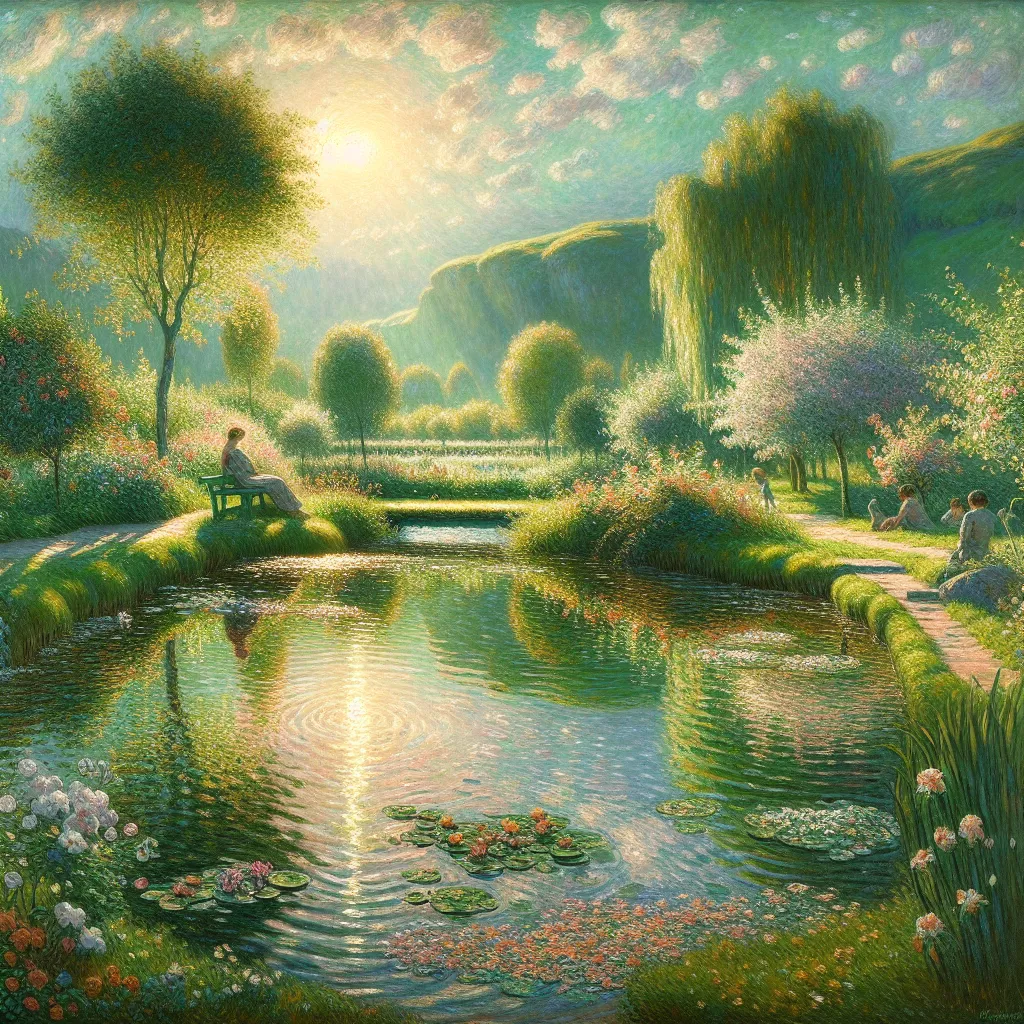 Transformation, Identity, Change, Conformity, Memory in the style of Monet