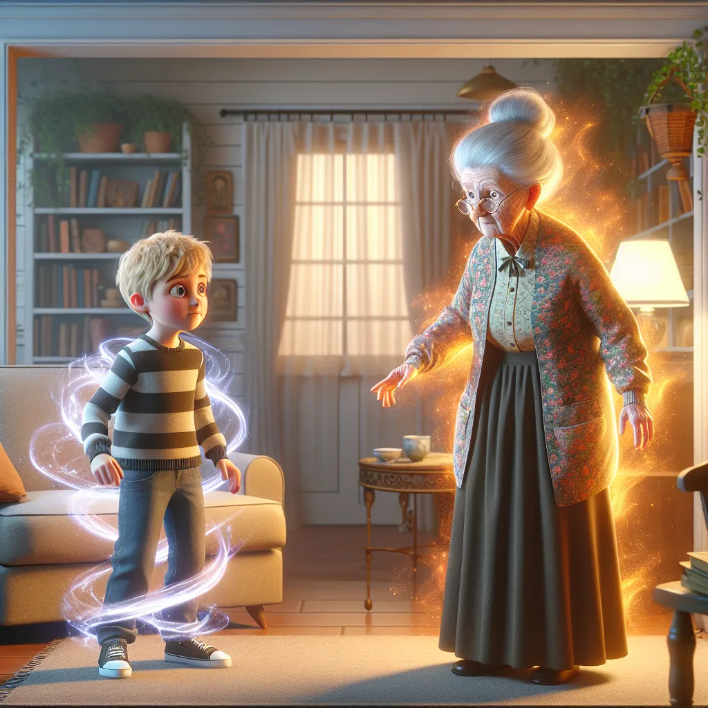 A young boy named Teddy accidentally transforms into his grandmother, Marjorie, while alone at home, leading to a puzzling search for Teddy and a haunting sense of déjà vu.