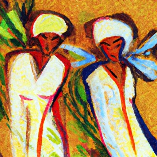 Talisman, Jealousy, Transformation, Kunoichi, Identity in the style of Monet