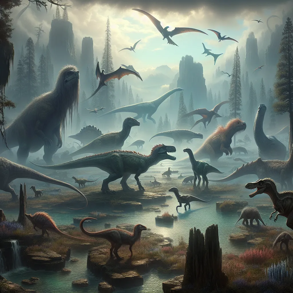 In the mist-shrouded land of Alsoptes, fantastical creatures from the Antediluvian Era roam. Among them are the fearsome Megalosaurus, the gentle Iguanodon, and the mighty Hylaeosaurus. In the depths of the primordial ocean, Ichthyosaurus and Plesiosaurus rule, while Mosasaurus lurks in the shadows. Pterodactylus soars through the skies, and Teleosaurus lies in wait by the rivers. Labyrinthodon and Dicynodon dwell in the marshlands. These misunderstood beings face divine retribution and the cata