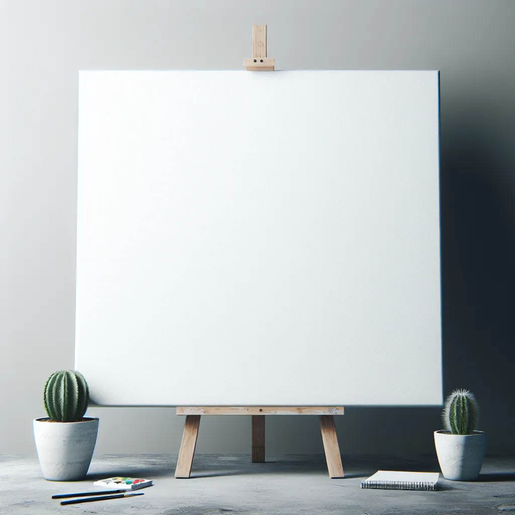 Image Description: A blank white canvas representing a missed opportunity or lack of inspiration.