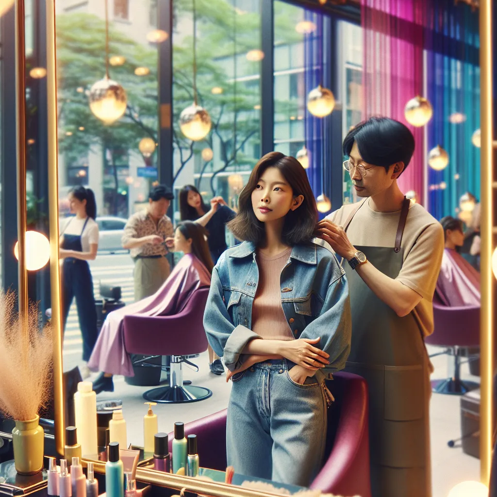 A young boy named Oliver is transformed into a Korean woman named Yuna in a dream world where he discovers the power of change through spoken words. His former self fades away as Yuna embraces her new identity in a bustling hair salon, leaving behind memories of his past life as Oliver.