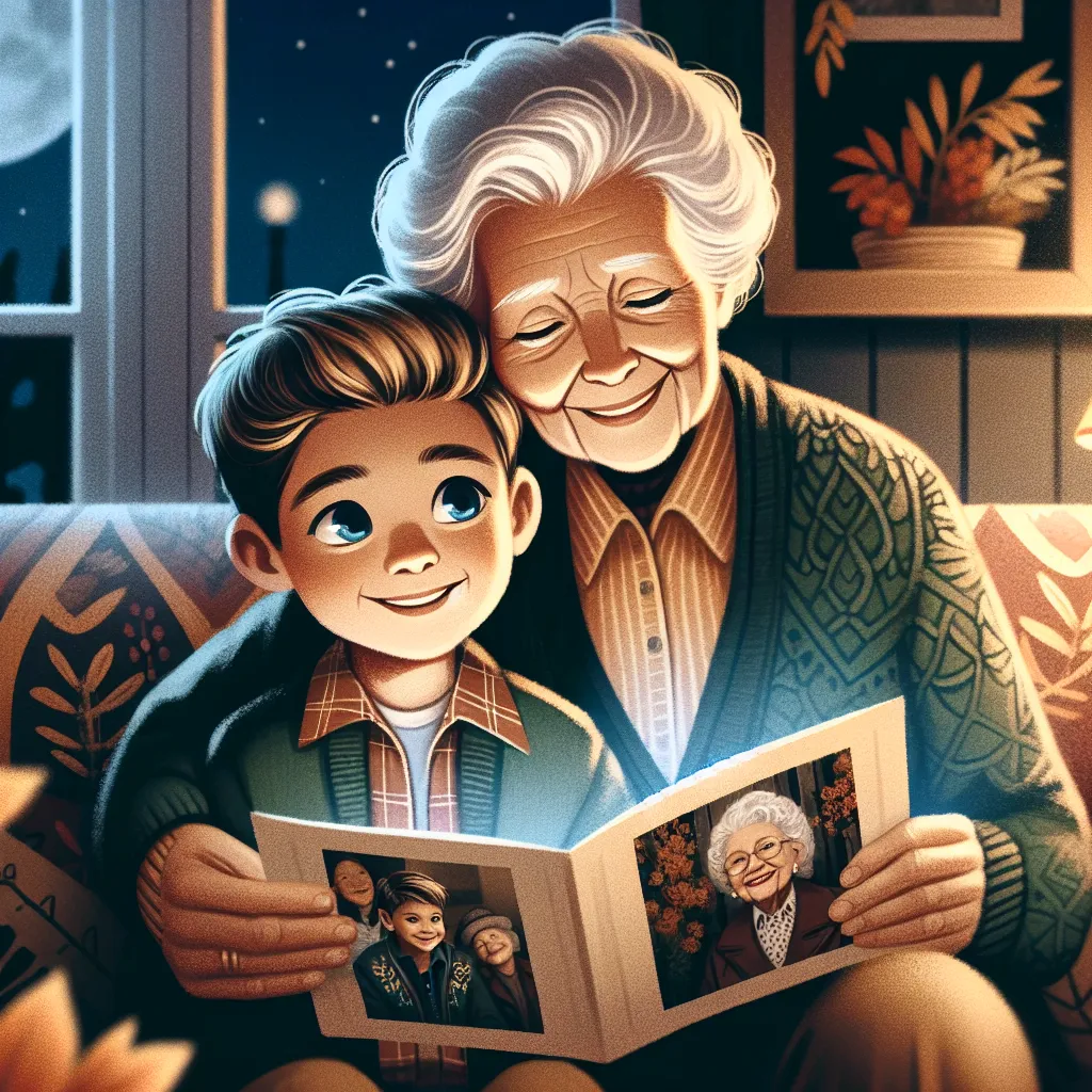 A young boy named Aiden James Taylor finds himself trapped in his mother Emily's body on Halloween night, after a strange and unexplainable event. With the help of his loving Grandma Carol, Aiden navigates his new reality, longing for his lost identity and his mother. Together, they find solace in each other's company, reminiscing about their shared memories and embracing the hope of being reunited someday. This poignant tale explores themes of identity, family bonds, and the enduring power of l