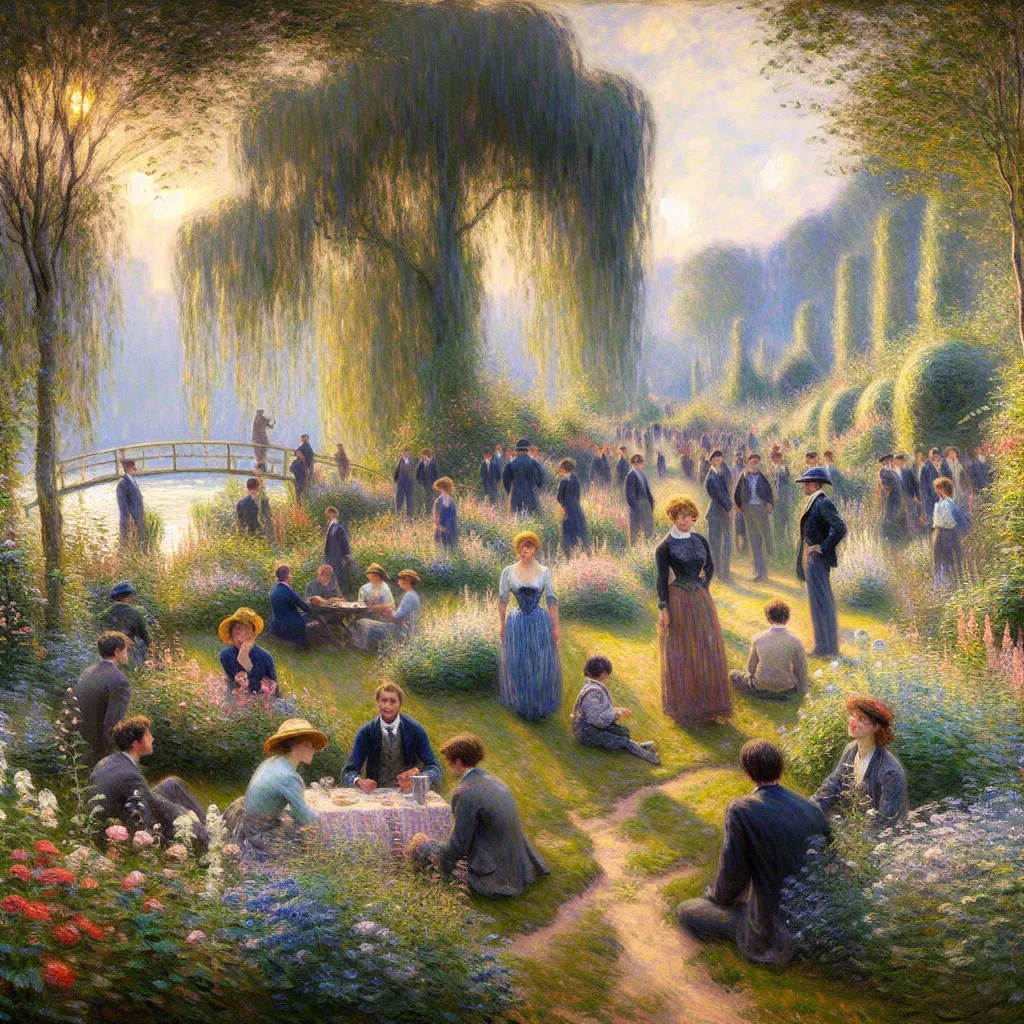 Transformation, Exploring, Memories, Confidence, Adulthood in the style of Monet