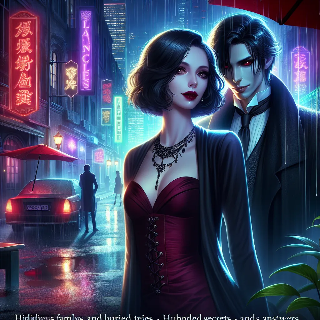 A mysterious and thrilling story set in a rain-soaked city, where a nightclub owner named Sera encounters a vampire seeking his lost love, leading to a journey of hidden family ties, buried secrets, and a shared quest for answers.