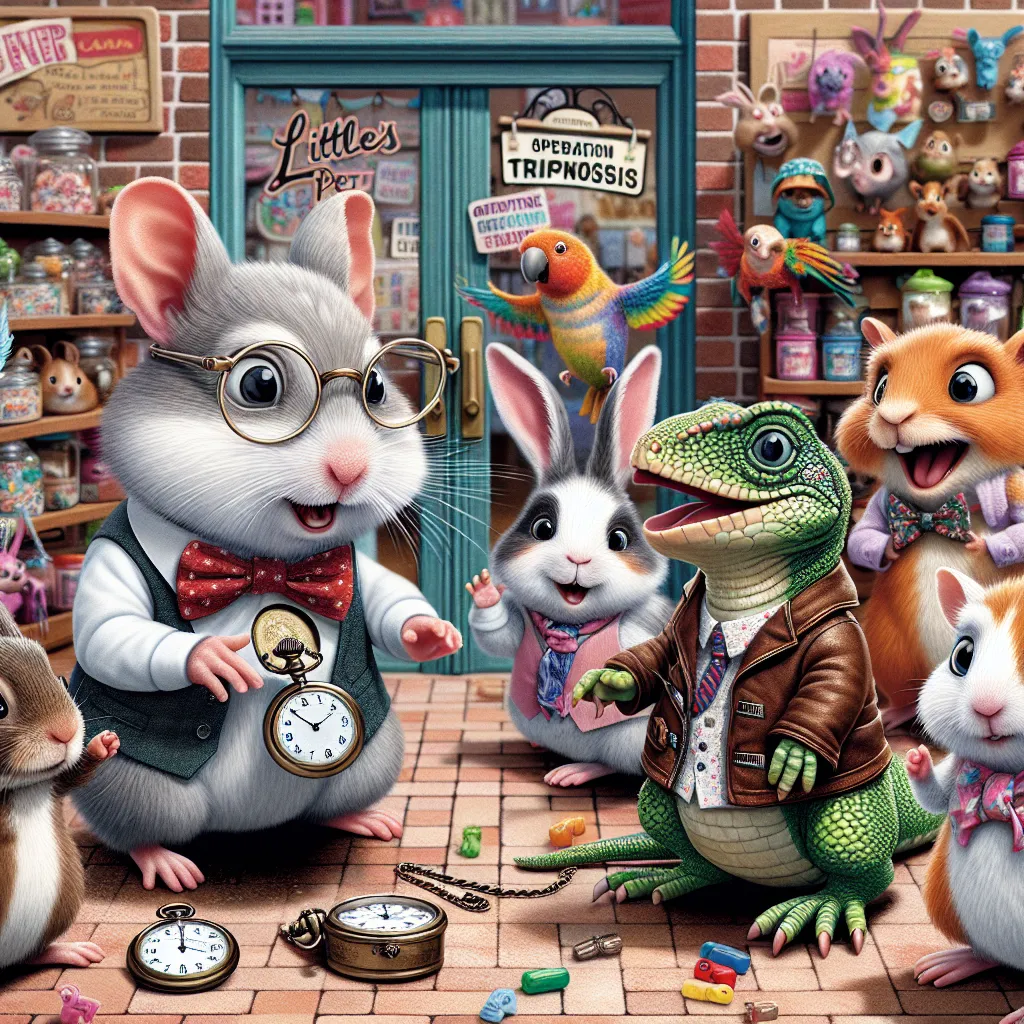 A mischievous hamster named Trip tries hypnotizing his friends at the Littles Pet Street Shop, but his prank backfires when they turn the tables on him with Operation Reverse Tripnosis, leading to hilarious chaos and a valuable lesson learned.
