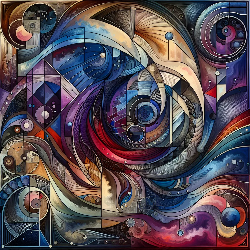 Abstract illustration depicting a variety of shapes and colors symbolizing complexity and mystery.