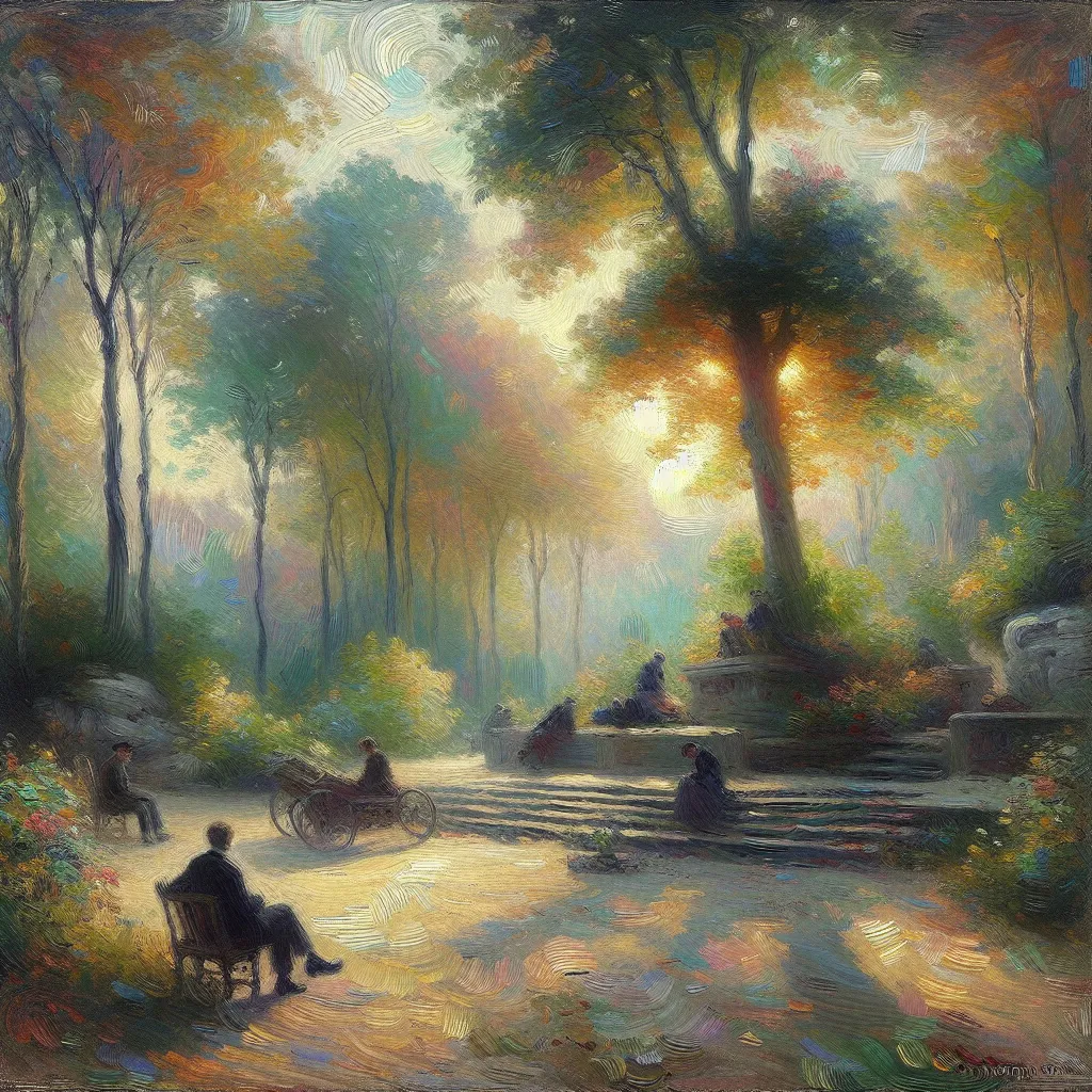 Ethan, Transformation, Identity, Memory, Fame in the style of Monet