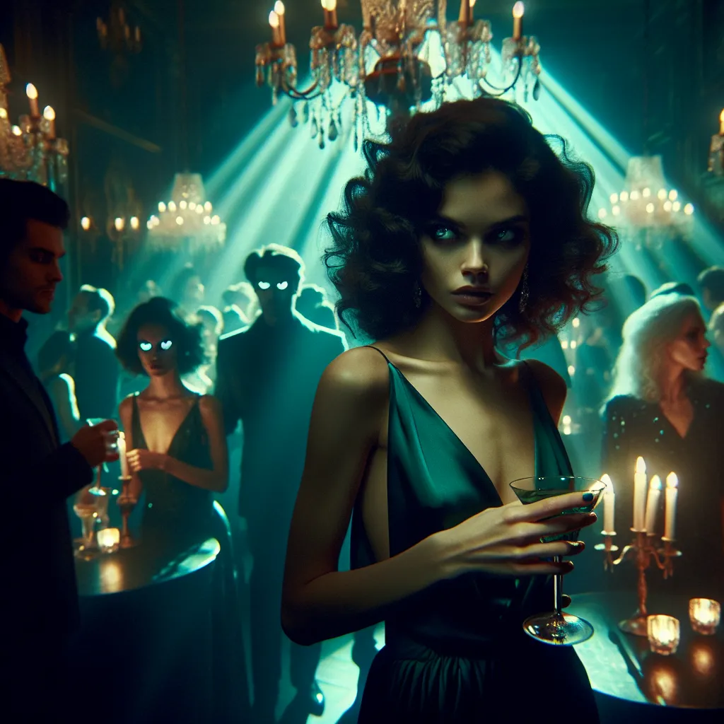 A mysterious and haunting romance unfolds at The Velvet Grove nightclub, as Raelene searches for a man with silver eyes who left her with a stolen kiss and a world of unanswered questions. The image captures the club's dimly lit atmosphere, Raelene's inner turmoil, and the tension between desire and regret as she navigates the dance floor and bar with an air of defiance and longing.