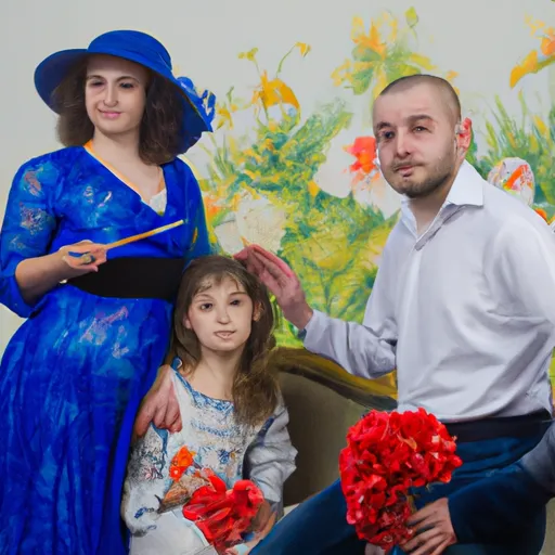 Young, Family, Transformation, Salon, Magic in the style of Monet
