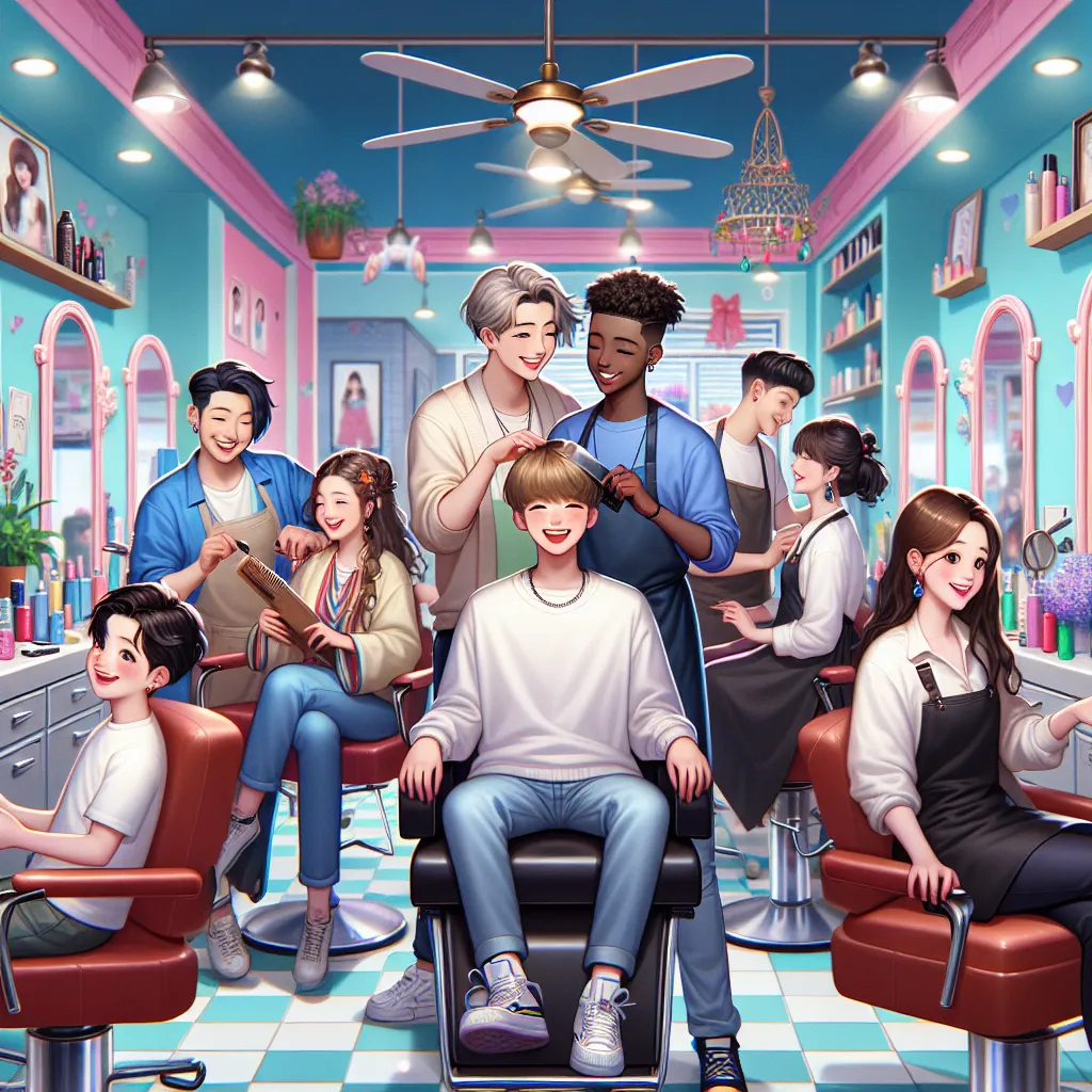 A heartwarming story of family and friendship at a bustling hair salon named "Seoul Style," where little Oliver Jameson gets his haircut by the skilled stylists Minseo, Yeji, Jiwoo, Eunha, and Hyejin, setting off a chain of kindness and connections that dispels the idea of an almost-spell, leaving only smiles and cherished memories.