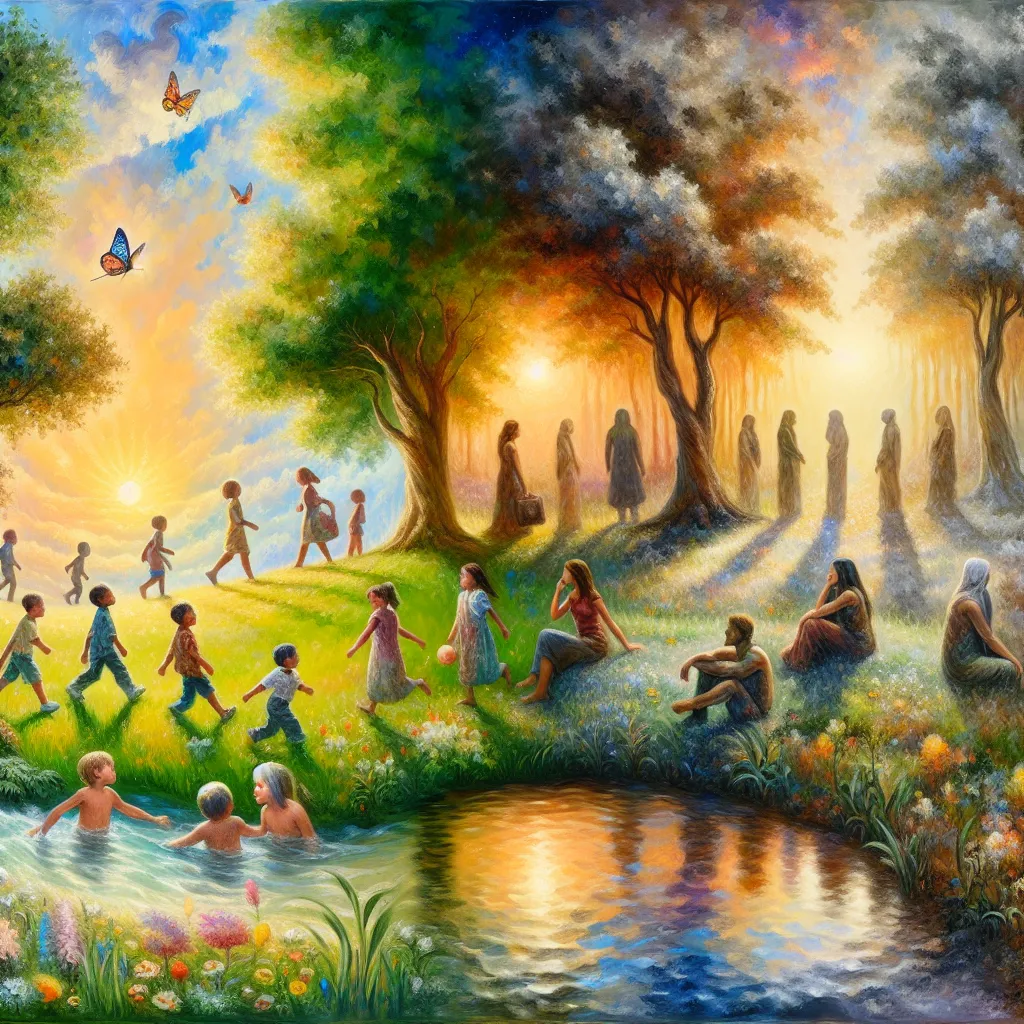 1. Transformation
2. Childhood
3. Growth
4. Personal evolution
5. Maturation in the style of Monet