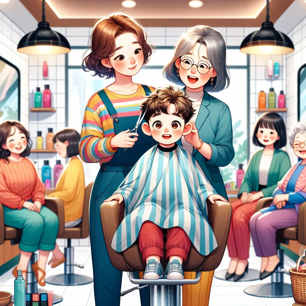 A story about four-year-old Oliver's first visit to a Korean salon with his mother and grandmother, where he receives a haircut from stylist Ji-Won, while the salon women consider using magic on him.