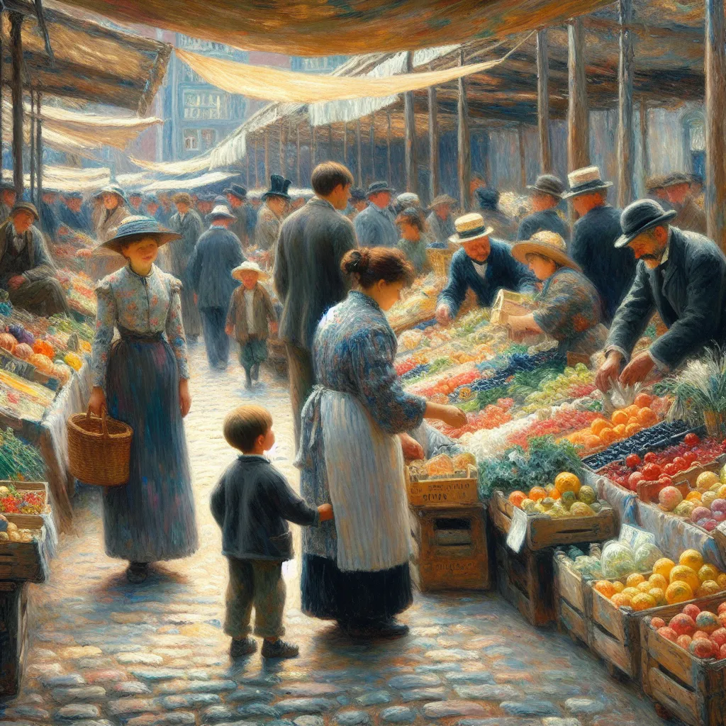 1. Boy
2. Mother
3. Family
4. Shopping
5. Transformation in the style of Monet