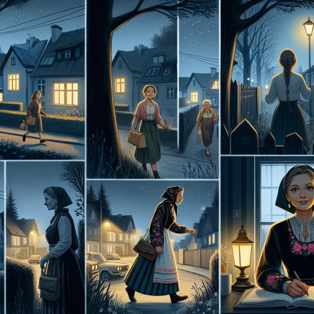 A young girl named Lily explores her suburban neighborhood at night and encounters a mysterious woman named Katya. After a strange encounter, Lily finds herself transformed into Katya, an older Slavic woman, losing all memories of her former life. Embracing her new identity, Katya navigates language barriers, completes errands, and rediscovers the joys of her Slavic heritage. Her former life as Lily becomes a distant dream, as Katya lives each day with contentment and looks forward to the future