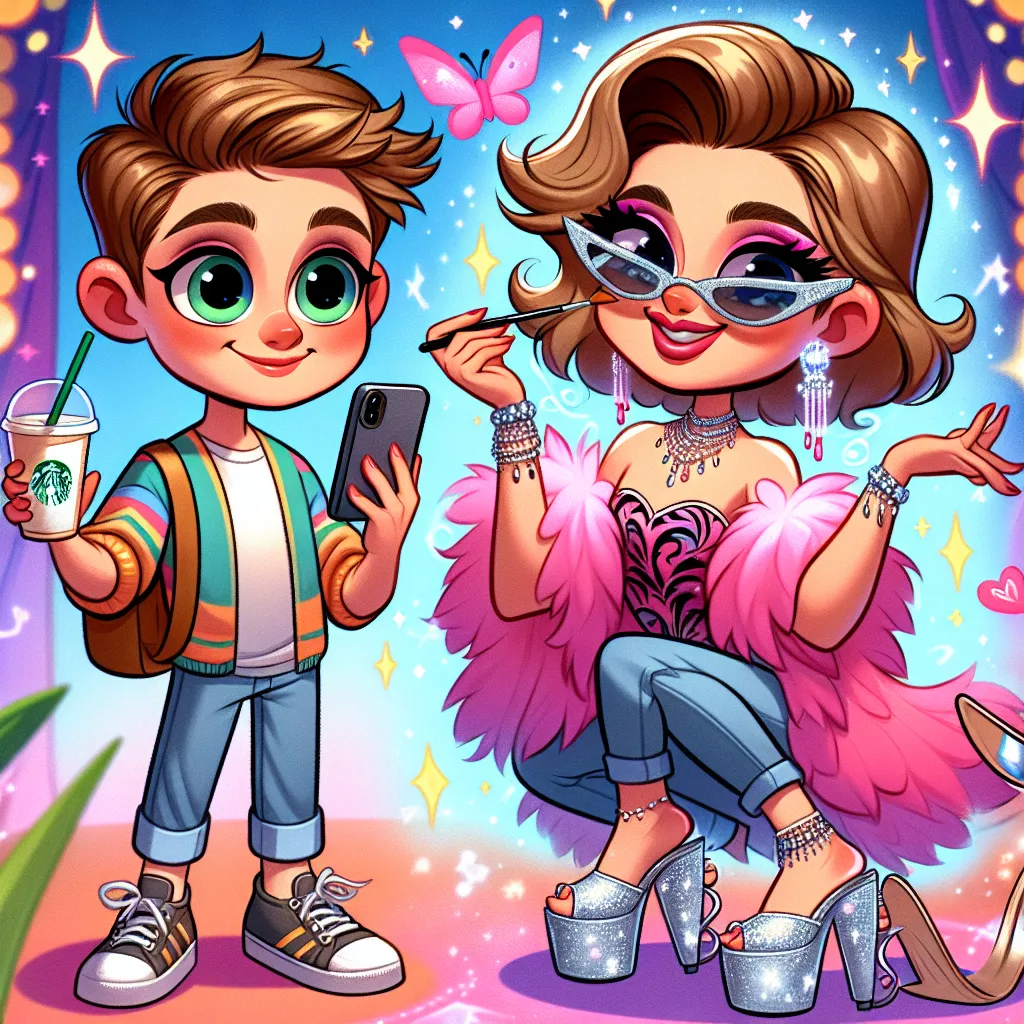 A young boy named Oliver Reese transforms into the glamorous and bubbly young woman Tiffany LaStars after accidentally wearing a pair of magic wedges, adopting a whole new persona complete with stylish fashion, accessories, and a love for selfies and Starbucks.