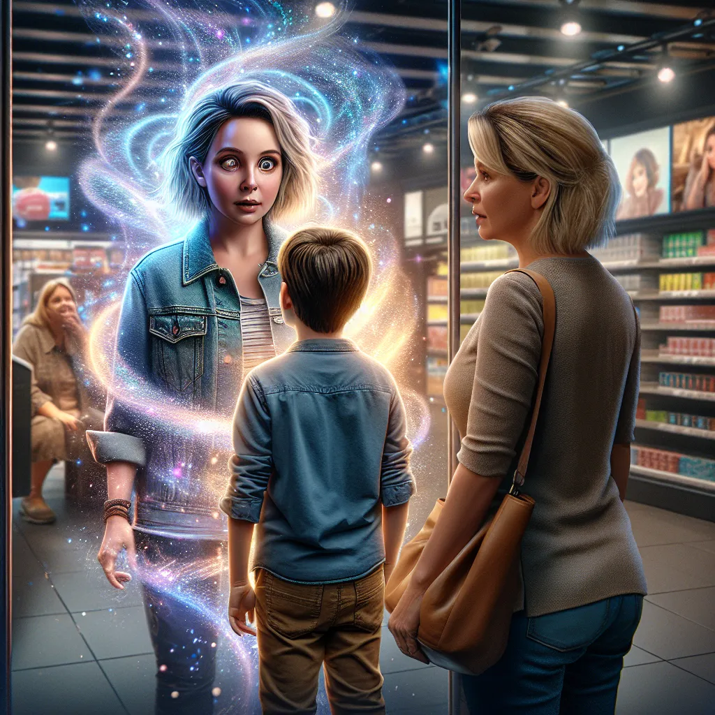 A young boy named Matthew undergoes a mysterious transformation into a woman named Olga while shopping with his mother Jennifer. Desperate for answers, he peers into a mirror and comes face to face with his new reality, realizing the swap is permanent. 