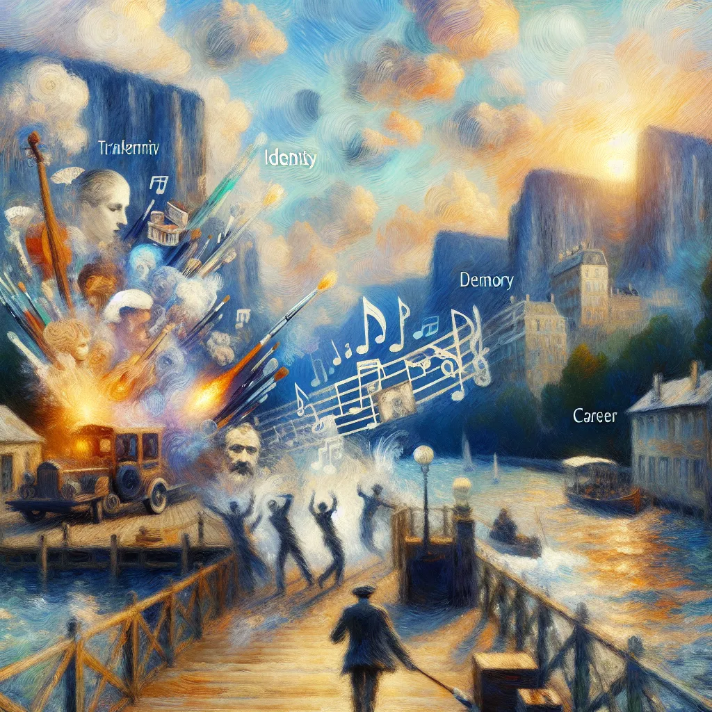 Transformation, Identity, Memory, Career, Music in the style of Monet