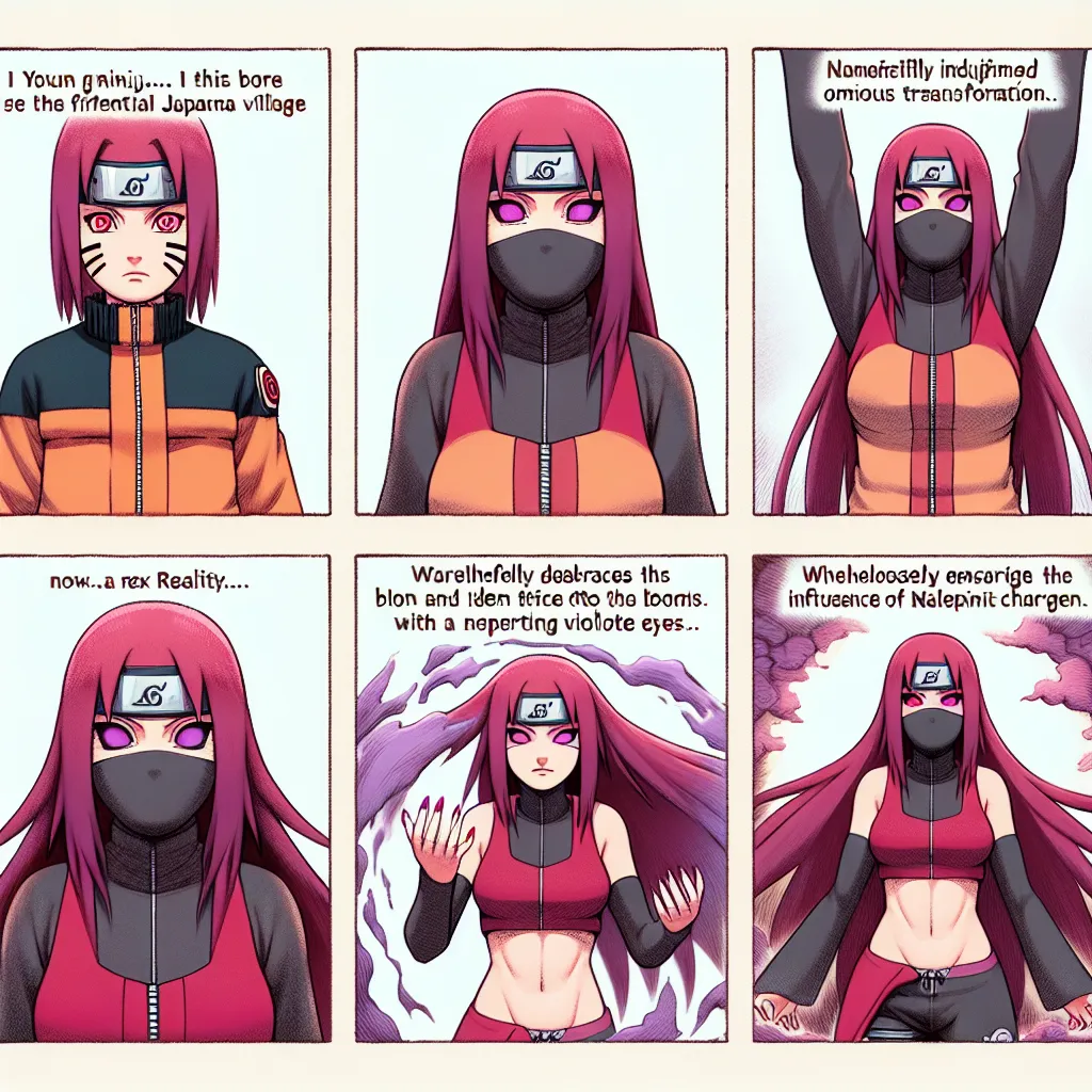 Naruko Uzumaki, a young ninja from Konoha, undergoes a sinister transformation at the hands of the malevolent Kurama. As Naruto's body and identity change, he becomes Naruko, a fierce kunoichi with long red hair and piercing violet eyes. Embracing her new reality, Naruko awakens to her new life and prepares to face the challenges that lie ahead.