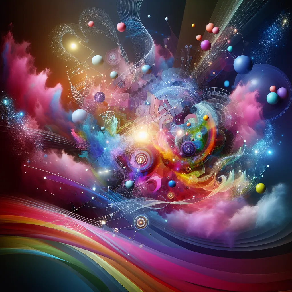 An abstract and colorful image representing creativity and imagination.
