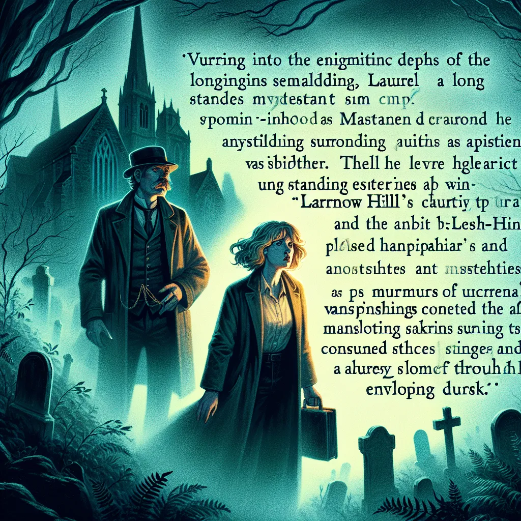 A woman named Laurel explores the mystery of her missing sister with the help of historian Dr. Hamlet Green, uncovering the urban legends of Marrow Hill and the disappearances tied to the old chapel. As they search for answers at dusk, whispers of hidden truths and restless spirits guide their footsteps through the darkness.