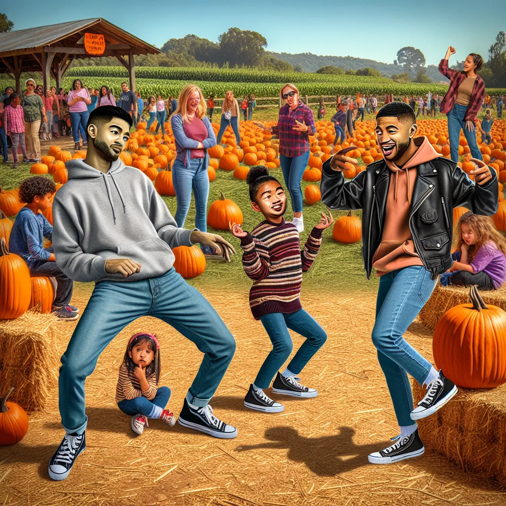 A humorous story about a mix-up with a swap machine that leads to Malik embodying Mia's body and causing chaos at the pumpkin patch. Featuring twerking shenanigans, a rap battle, and an unforgettable day out.